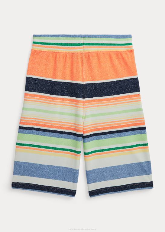 paradisstribe orange børn Ralph Lauren stribet bomuldsnetkort Z426B6111