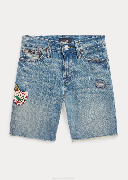 plimpton vask børn Ralph Lauren sullivan slim distressed denim short Z426B5977