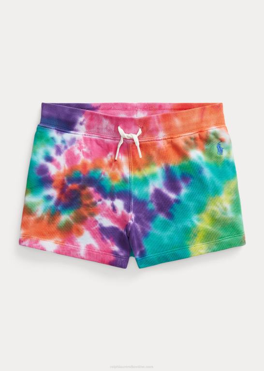 regnbuebindsfarve børn Ralph Lauren tie-dye bomuldsfrotté kort Z426B7103