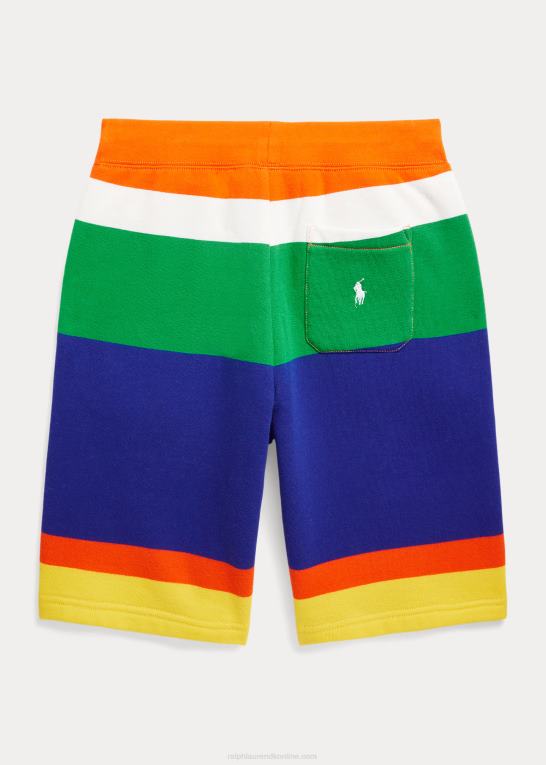 sejlende orange multi børn Ralph Lauren logo stribet fleece kort Z426B6126