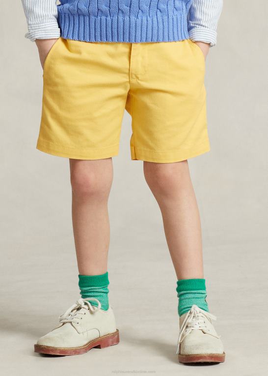 strand gul børn Ralph Lauren lige pasform flex abrasion twill kort Z426B5622