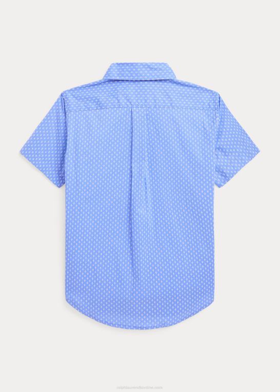 børn Ralph Lauren geometrisk poplin kortærmet skjorte Z426B6523