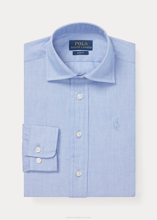 blå børn Ralph Lauren Regent skjorte i slim fit bomuld Z426B6076