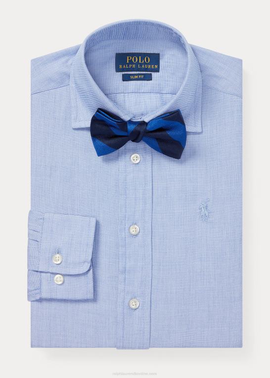 blå børn Ralph Lauren Regent skjorte i slim fit bomuld Z426B6076