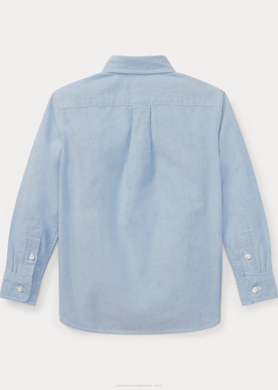blå børn Ralph Lauren stor pony bomuld oxford skjorte Z426B5939