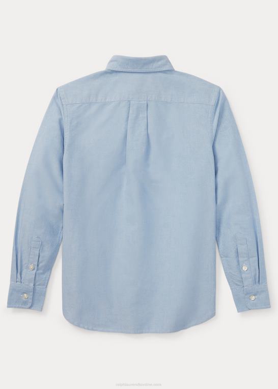 blå børn Ralph Lauren stor pony bomuld oxford skjorte Z426B6307