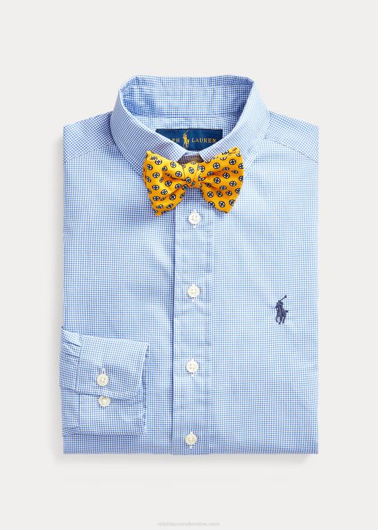 blå multi børn Ralph Lauren skjorte i slim fit gingham bomuld Z426B6072