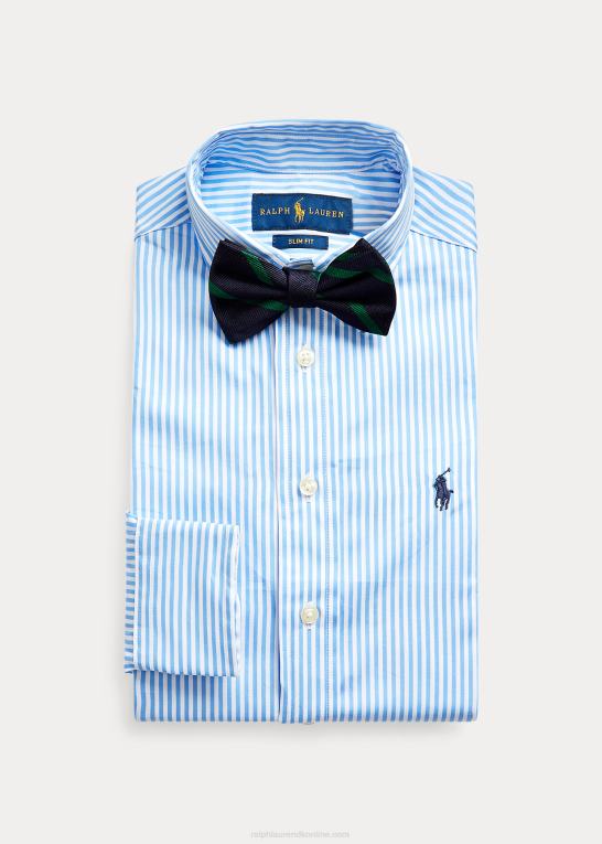 blå multi børn Ralph Lauren slim fit stribet bomuldsskjorte Z426B5788
