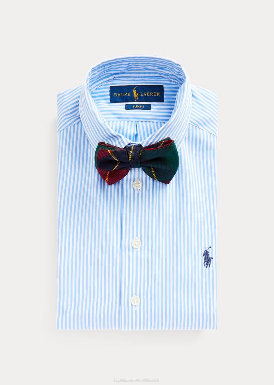 blå multi børn Ralph Lauren slim fit stribet bomuldsskjorte Z426B9856