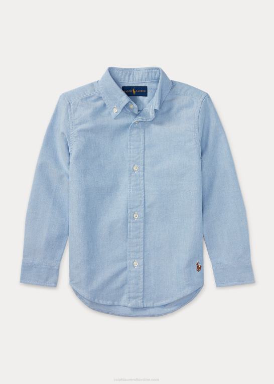 bsr blå børn Ralph Lauren oxford uniformsskjorte i blake bomuld Z426B5960
