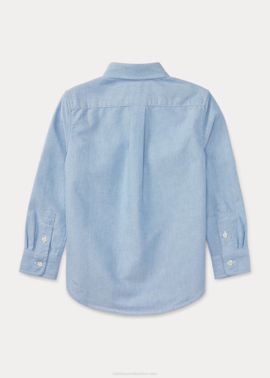 bsr blå børn Ralph Lauren oxford uniformsskjorte i blake bomuld Z426B5960