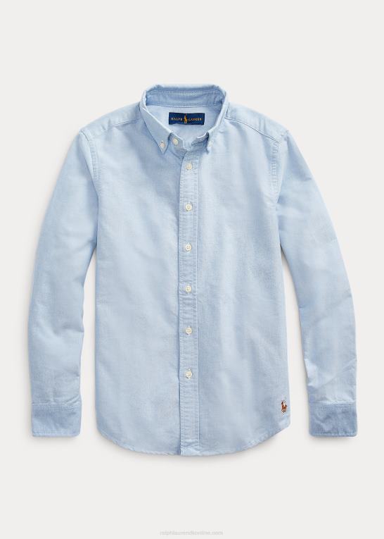 bsr blå børn Ralph Lauren oxford uniformsskjorte i blake bomuld Z426B6253