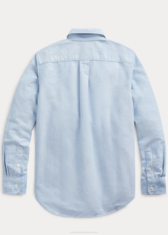 bsr blå børn Ralph Lauren oxford uniformsskjorte i blake bomuld Z426B6253