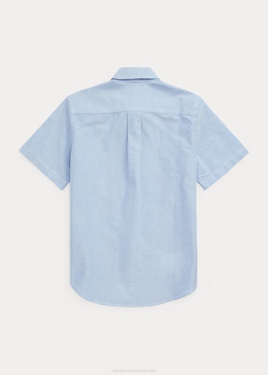 bsr blå børn Ralph Lauren uniformsskjorte i blake bomuld Z426B6254