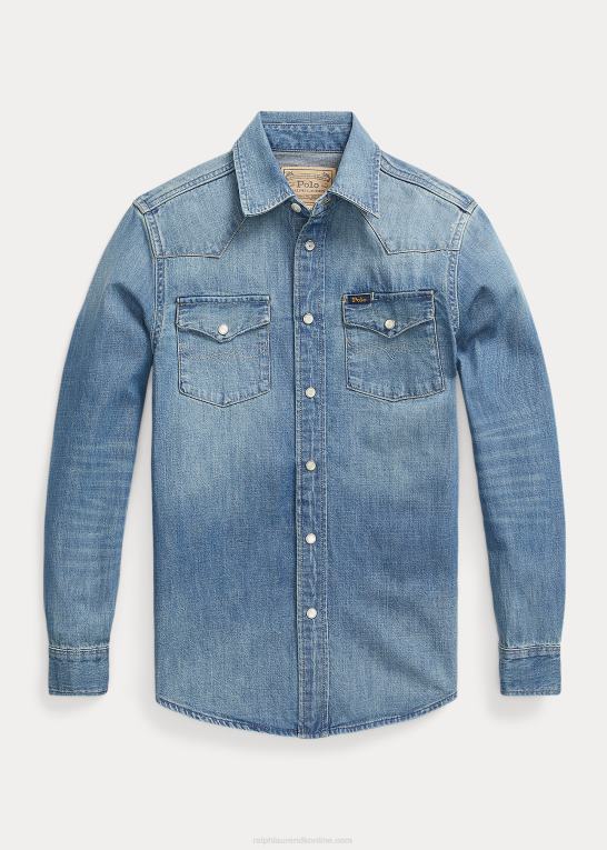 decker børn Ralph Lauren westernskjorte i denim i bomuld Z426B6179