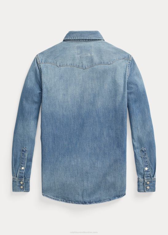decker børn Ralph Lauren westernskjorte i denim i bomuld Z426B6179
