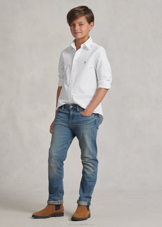 hvid børn Ralph Lauren den ikoniske oxford-skjorte Z426B6066