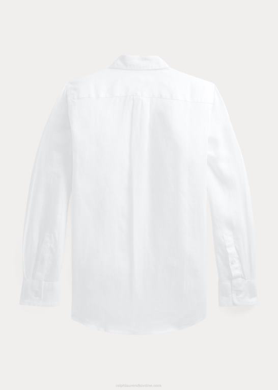 hvid børn Ralph Lauren linned skjorte Z426B5640