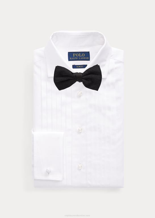 hvid børn Ralph Lauren slim fit bomuldssmokingskjorte Z426B5866