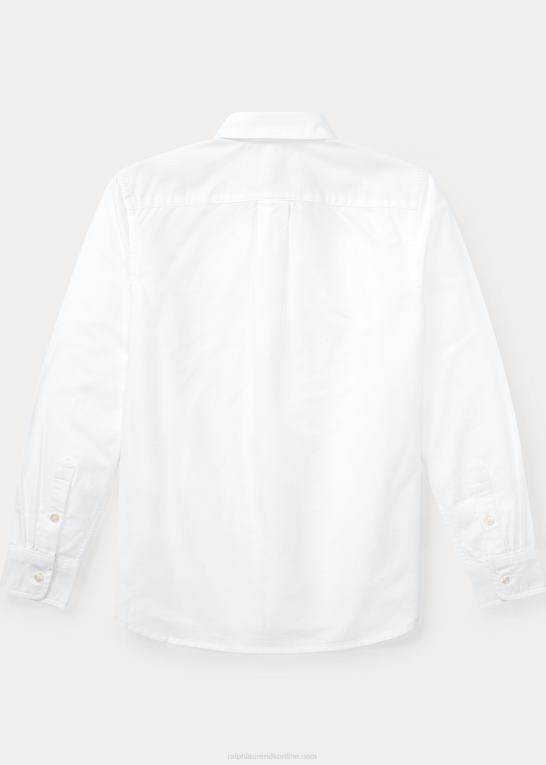 hvid børn Ralph Lauren stor pony bomuld oxford skjorte Z426B6306