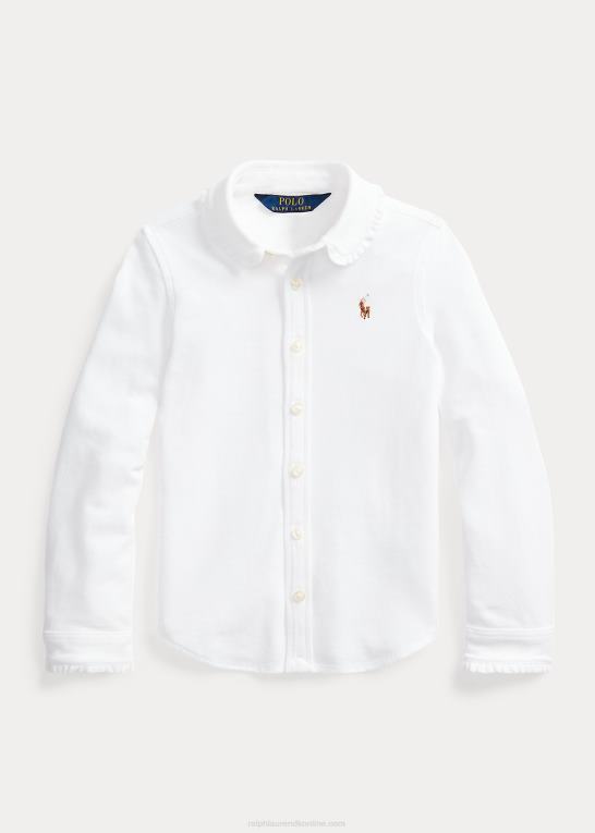 hvid børn Ralph Lauren strik oxford skjorte Z426B7399
