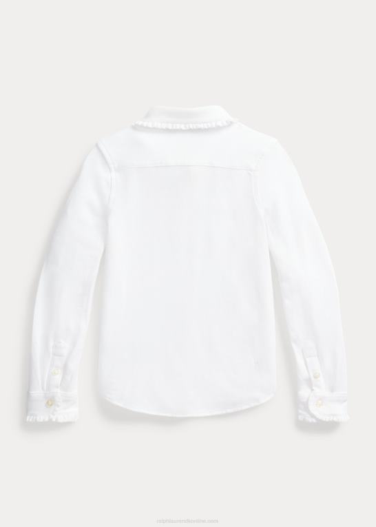 hvid børn Ralph Lauren strik oxford skjorte Z426B7399