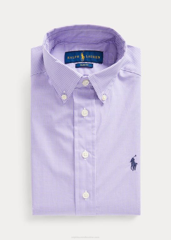 lavendel multi børn Ralph Lauren skjorte i slim fit gingham bomuld Z426B6073