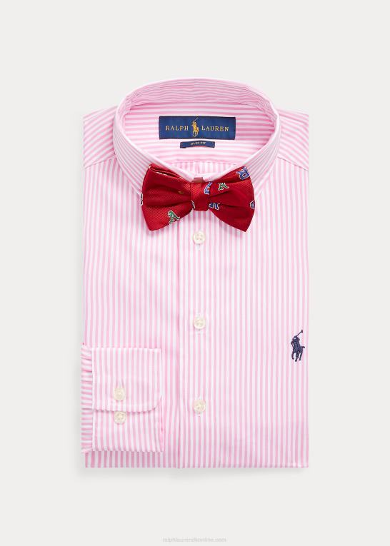 lyserød multi børn Ralph Lauren slim fit stribet bomuldsskjorte Z426B9857