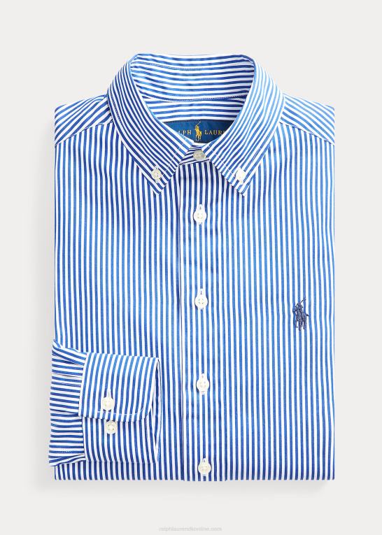marineblå multi børn Ralph Lauren slim fit stribet bomuldsskjorte Z426B6266