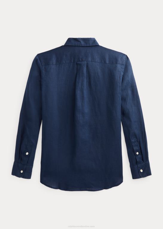 newport flåde børn Ralph Lauren linned skjorte Z426B5639