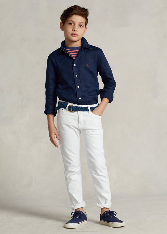 newport flåde børn Ralph Lauren linned skjorte Z426B5639