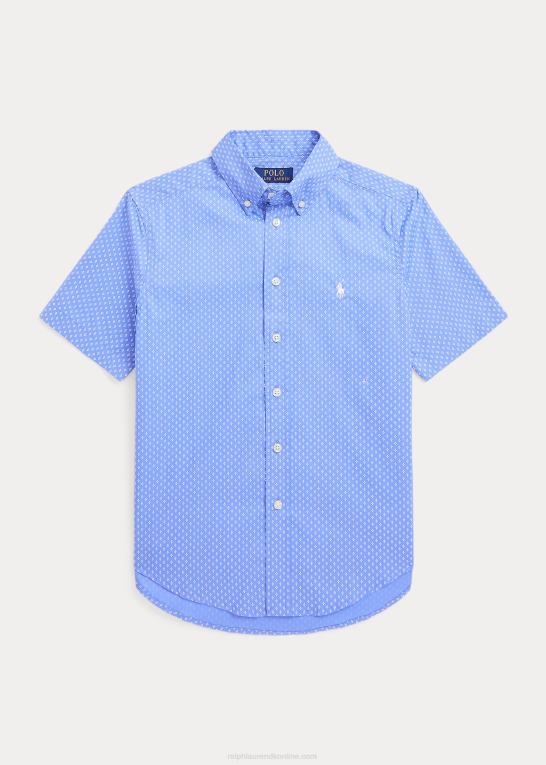 prop geo børn Ralph Lauren geometrisk poplin kortærmet skjorte Z426B6662