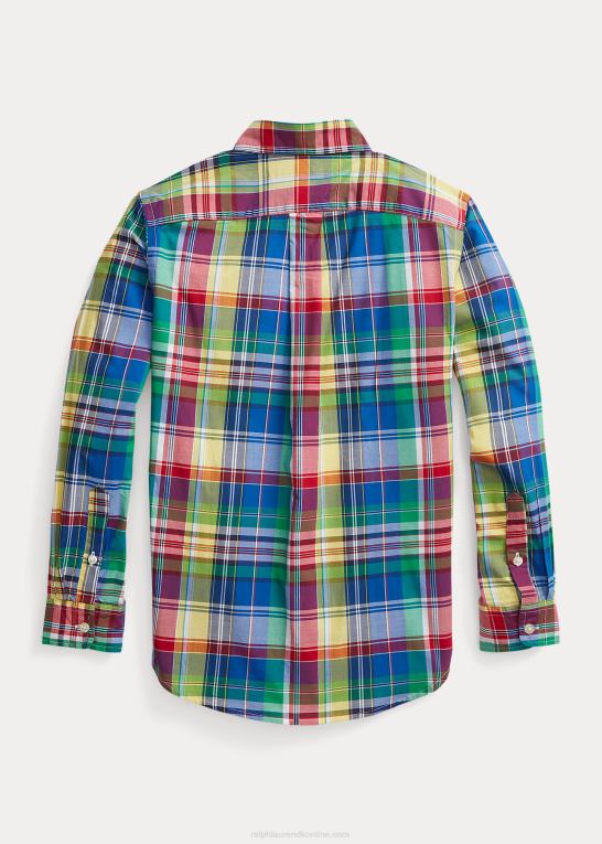 royal/marine multi børn Ralph Lauren plaid bomuld poplin skjorte Z426B6554