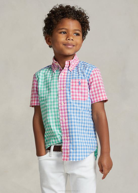 sjov skjorte børn Ralph Lauren poplin kortærmet sjov skjorte Z426B6418