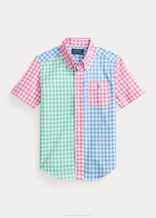 sjov skjorte børn Ralph Lauren poplin kortærmet sjov skjorte Z426B6418