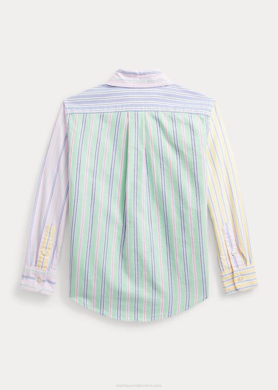stribet funshirt børn Ralph Lauren stribet oxford sjov skjorte i bomuld Z426B6457