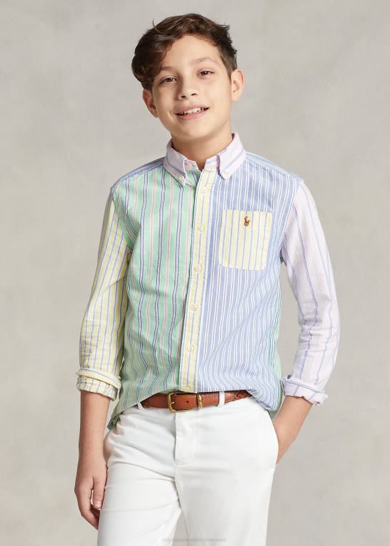 stribet funshirt børn Ralph Lauren stribet oxford sjov skjorte i bomuld Z426B6553