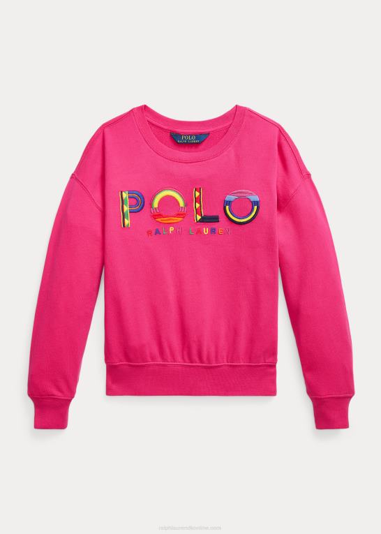 accent pink børn Ralph Lauren logo spa terry sweatshirt Z426B7113