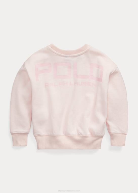 akacie lyserød børn Ralph Lauren fleece sweatshirt med logo Z426B7425