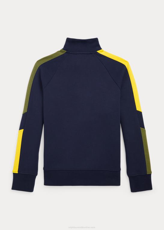børn Ralph Lauren dobbeltstrikket sweatshirt med kvart lynlås Z426B6657