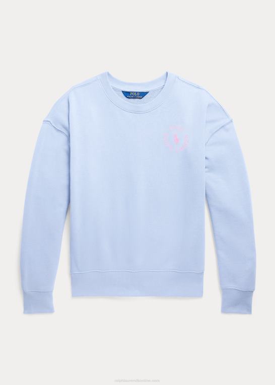 baby Blå børn Ralph Lauren fleece sweatshirt med stor pony logo Z426B9979