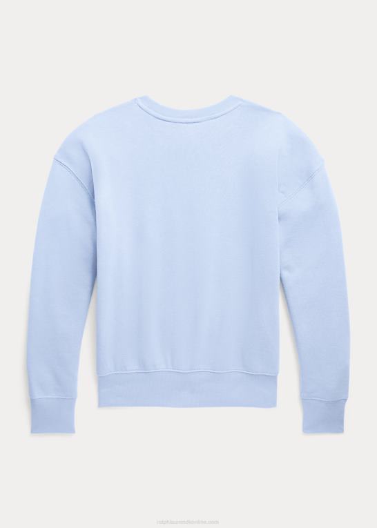 baby Blå børn Ralph Lauren fleece sweatshirt med stor pony logo Z426B9979