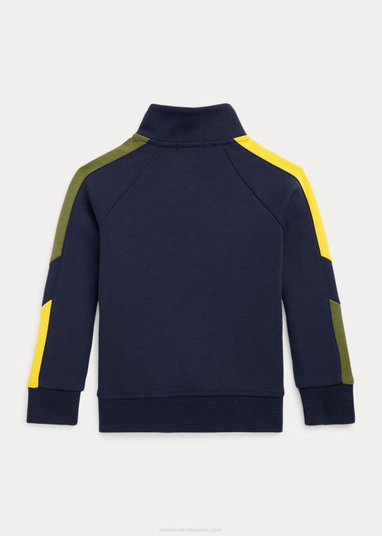 cruise navy multi børn Ralph Lauren dobbeltstrikket sweatshirt med kvart lynlås Z426B9901