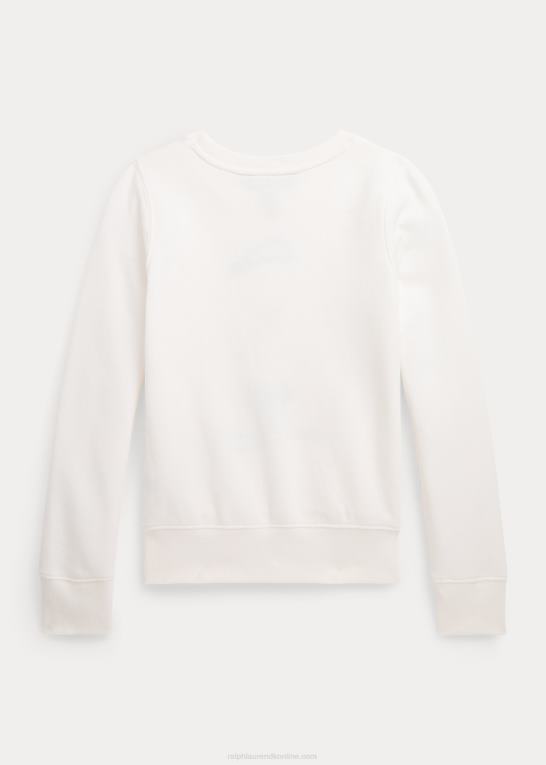 dækvask hvid børn Ralph Lauren polo bear fleece sweatshirt Z426B10002