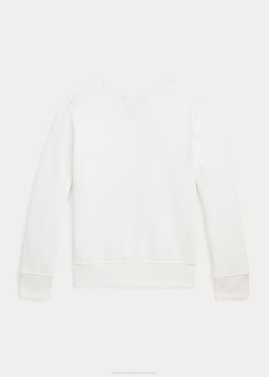 dækvask hvid børn Ralph Lauren polo bear fleece sweatshirt Z426B10004