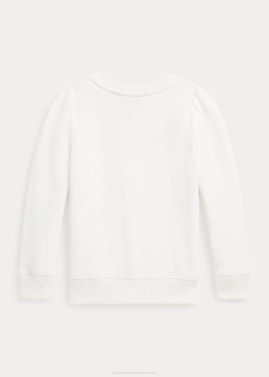 dækvask hvid børn Ralph Lauren polo bear fleece sweatshirt Z426B7411