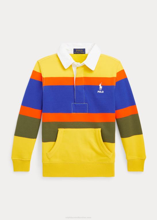 lemon crush multi børn Ralph Lauren stribet rugby sweatshirt i fleece Z426B9905