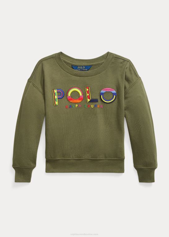 mørk salvie børn Ralph Lauren logo spa terry sweatshirt Z426B9949