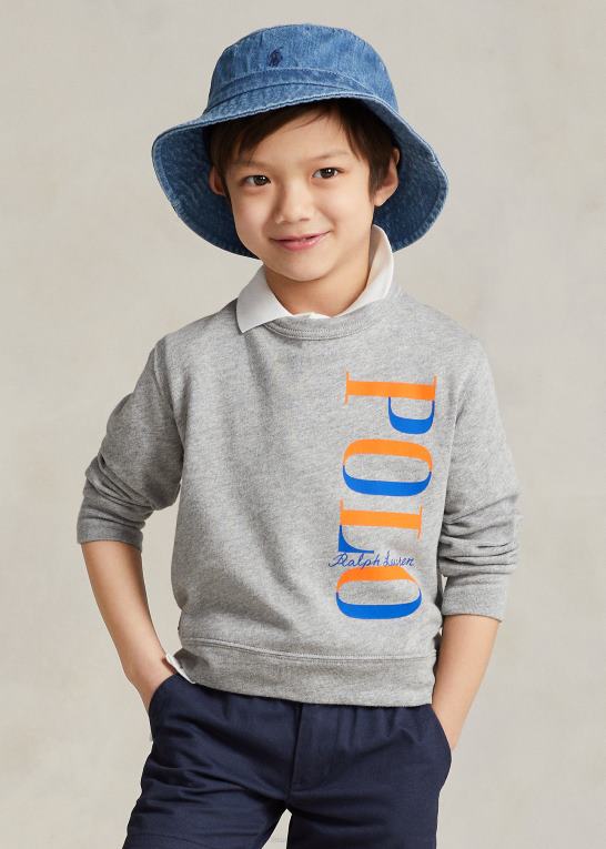 og over lyng børn Ralph Lauren logo spa terry sweatshirt Z426B6430