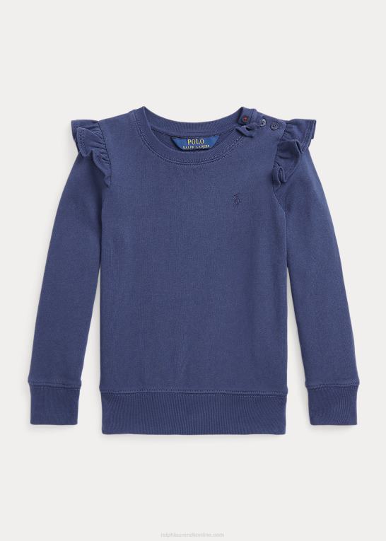 rustik marine børn Ralph Lauren flæsede spa-frotté sweatshirt Z426B7433